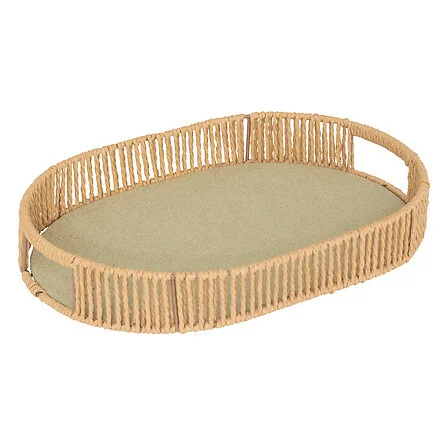Φωτογραφία προϊόντος: Atmosphera Δίσκος Rattan Ali Light Green 31X21cm