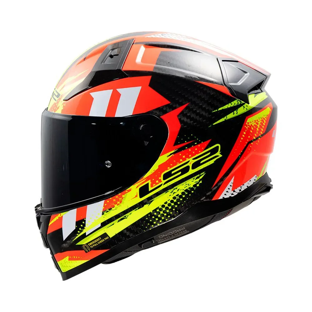 Φωτογραφία προϊόντος: ΚΡΑΝΟΣ FULL FACE VECTOR II CARBON FF811 TANTIC RED/WHITE/YELLOW ECE 22.06 | LS2