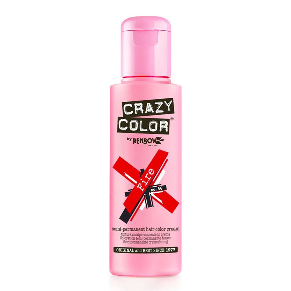 Φωτογραφία προϊόντος: Crazy color ημιμόνιμη κρέμα-βαφή μαλλιών fire no 56 100ml