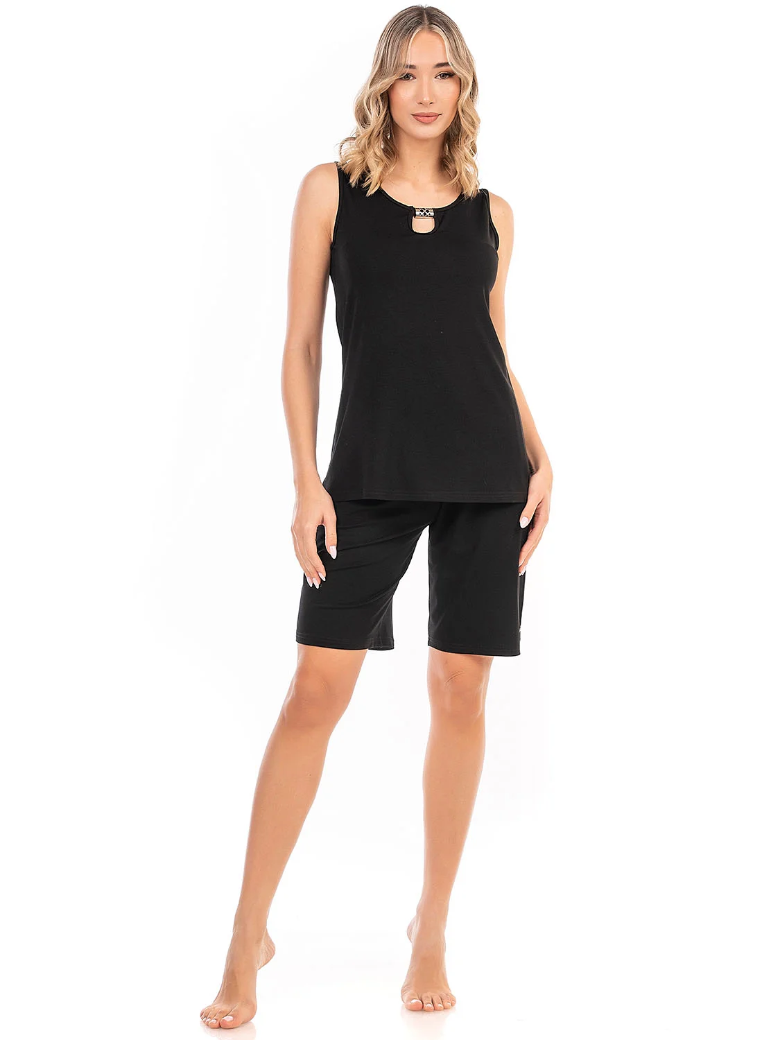 Φωτογραφία προϊόντος: ΓΥΝΑΙΚΕΙΟ HOMEWEAR/ΠΥΤΖΑΜΑ ΒΙΣΚΟΖΗΣ ΒΕΡΜΟΥΔΑ 525 SECRET POINT 125-146 - ΜΑΥΡΟ