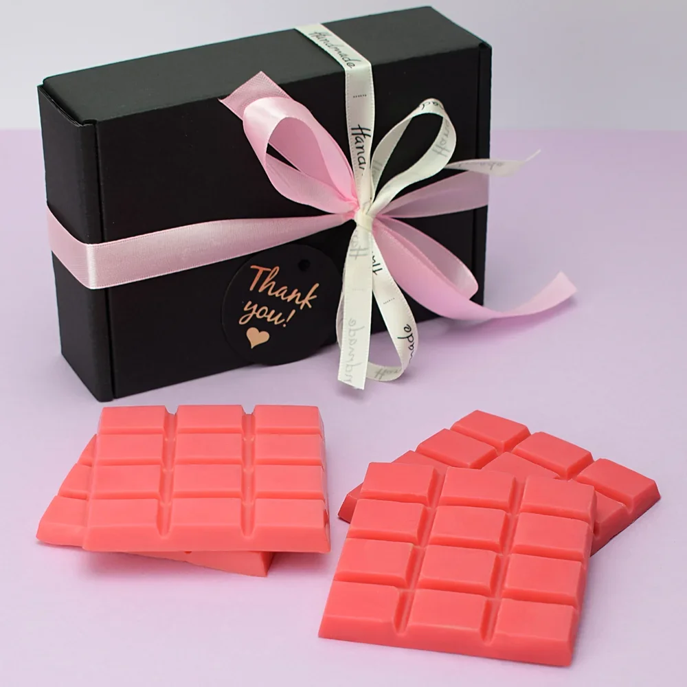 Φωτογραφία προϊόντος: OEM Κασετίνα με 4 μπάρες wax melts, αρώματα Cherry Boom και Lila Pause - για αισθησιακή διάθεση | 180γρ.