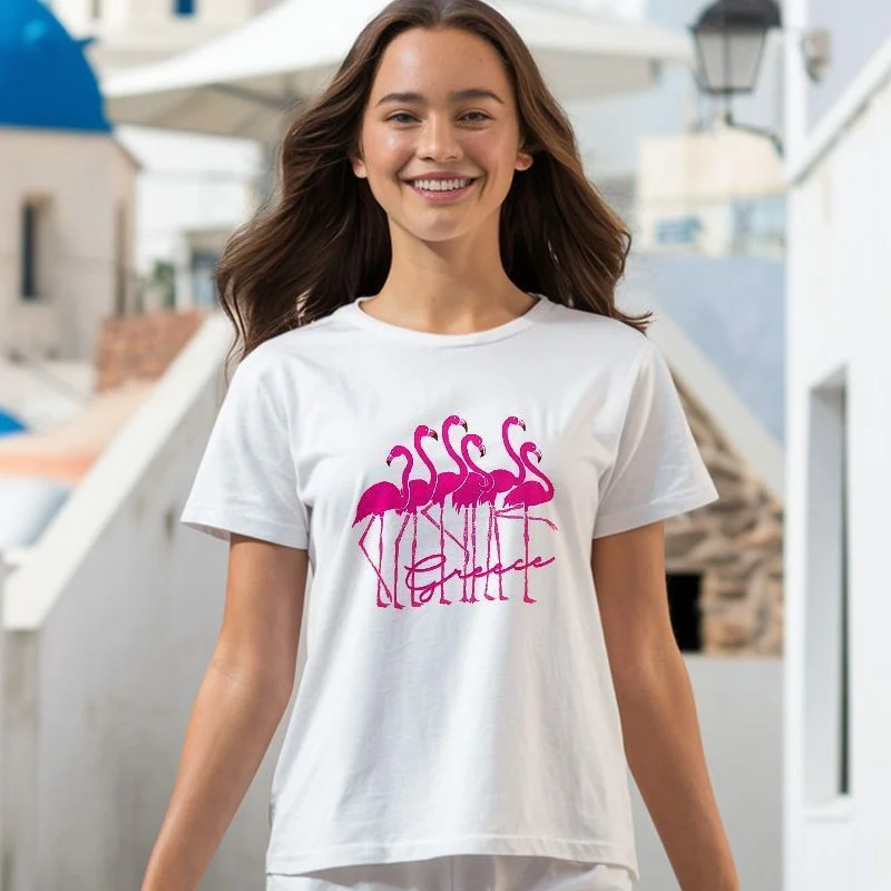 Φωτογραφία προϊόντος: Prime T-Shirt Γυναικείο με σχέδιο Φλαμίνγκο 3919