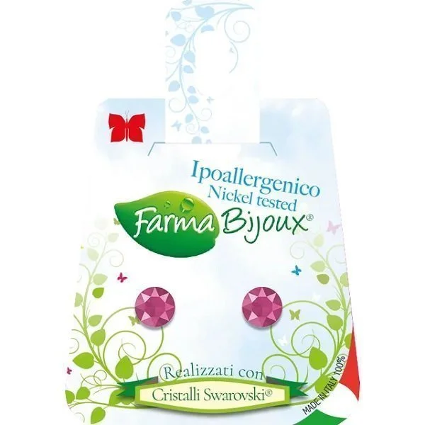 Φωτογραφία προϊόντος: Farma Bijoux Υποαλλεργικά Παιδικά Σκουλαρίκια Καρφωτά με Πέτρες Ροζ 1 Ζευγάρι