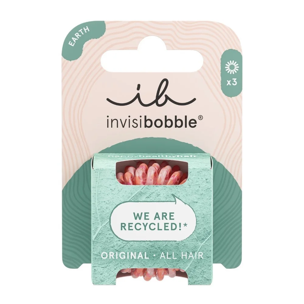 Φωτογραφία προϊόντος: Invisibobble Original Earth Collection Save It Or Waste It Σετ Σπιράλ Λαστιχάκια 3τμχ