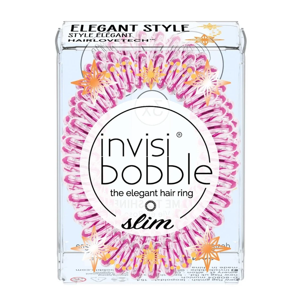 Φωτογραφία προϊόντος: Invisibobble Slim Time To Shine La Vie en Rose Σετ Σπιράλ Λαστιχάκια 3τμχ