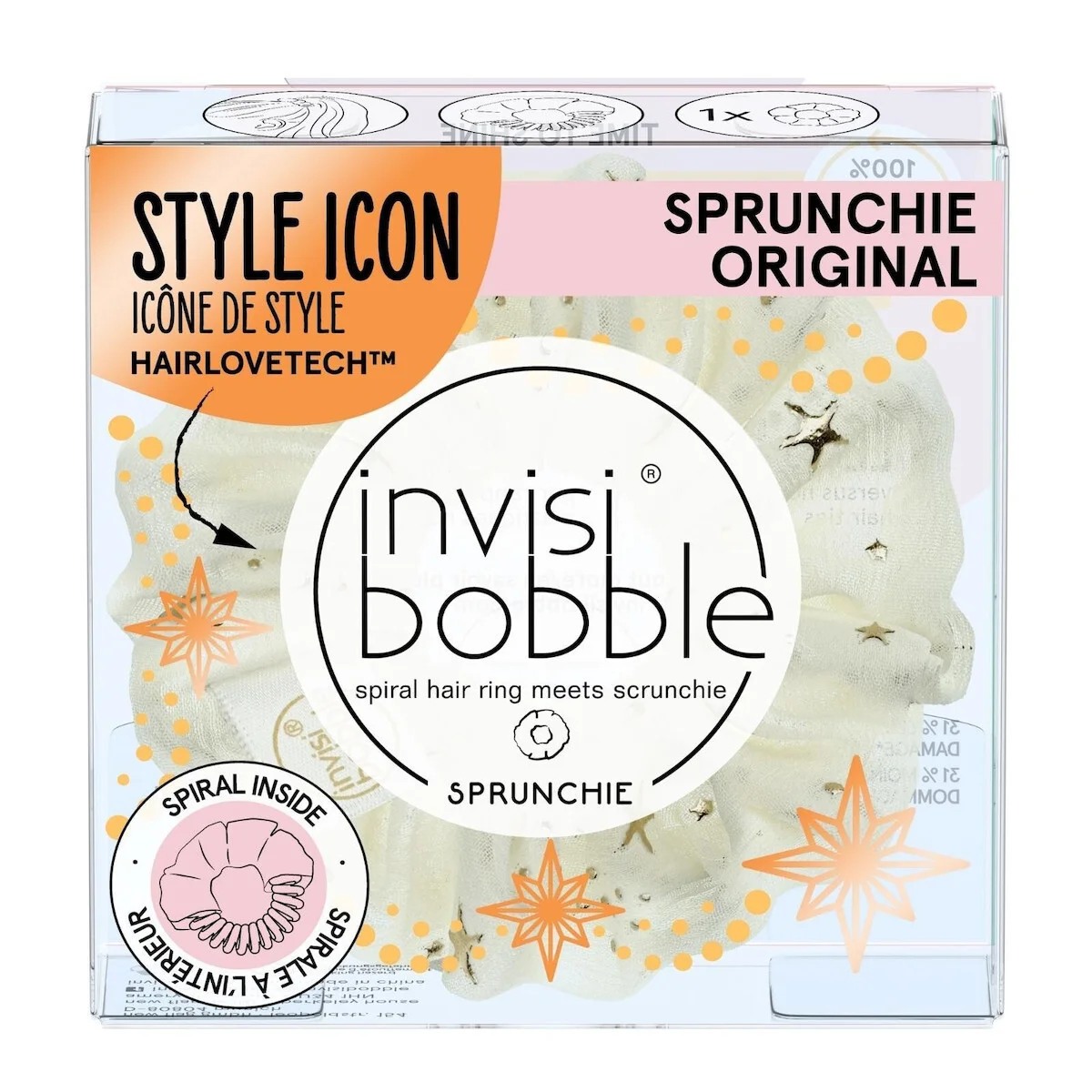 Φωτογραφία προϊόντος: Invisibobble Sprunchie Original Time To Shine The Sparkle Is Real Λαστιχάκι Μαλλιών 1τμχ