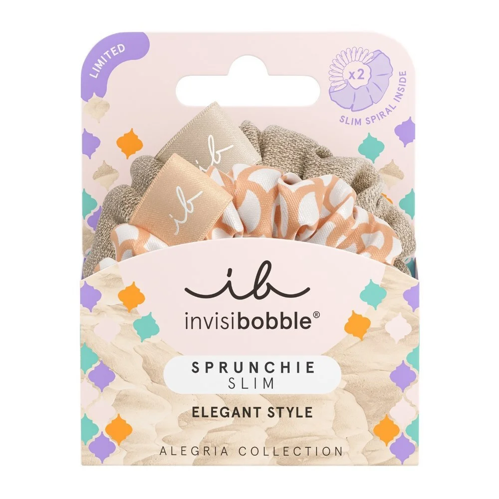 Φωτογραφία προϊόντος: Invisibobble Sprunchie Slim Alegria Collection Rooting for You Λαστιχάκια Μαλλιών Μπεζ/Πορτοκαλί 2τμχ