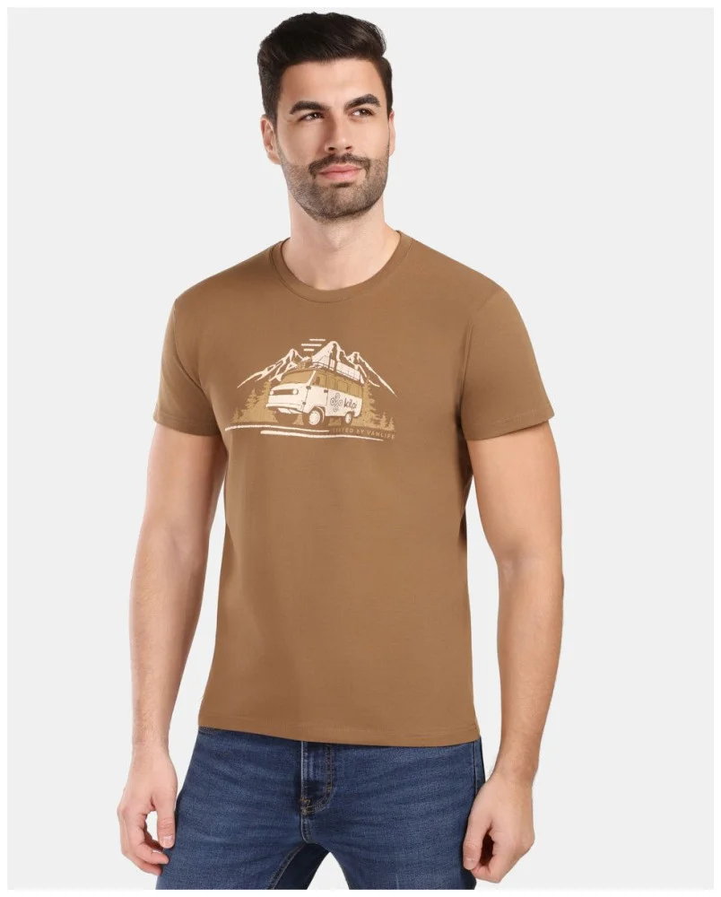 Φωτογραφία προϊόντος: Ανδρικό T-shirt Kilpi Spacer-M Brown Cotton Comfort - ZM0305KI-BRN
