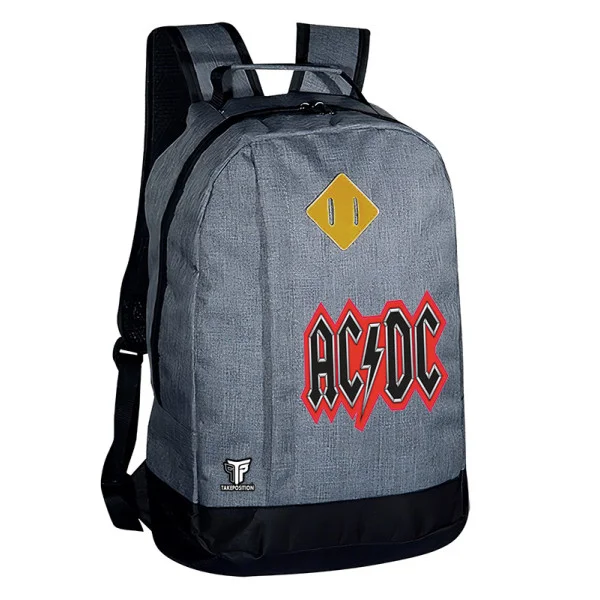 Φωτογραφία προϊόντος: Σακίδιο πλάτης Takeposition Riv, ACDC logo, 1 κεντρική θέση, 45Y x 30Π x 16Β, Γκρι, 975-7668