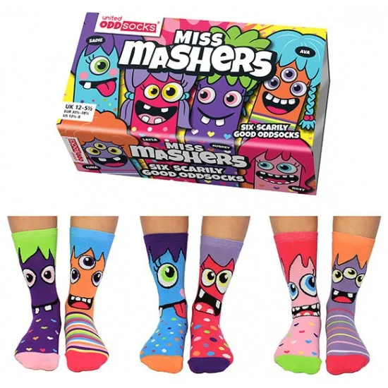 Φωτογραφία προϊόντος: United OddSocks 'Miss Mashers' Παιδικές Κάλτσες 6 Διαφορετικά Σχέδια (No 30.5-38.5)
