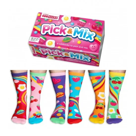 Φωτογραφία προϊόντος: United OddSocks 'Pick & mix' Παιδικές Κάλτσες 6 Διαφορετικά Σχέδια (No 30.5-38.5)