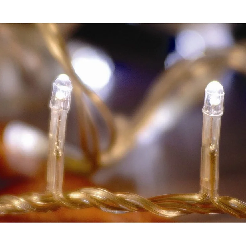 Φωτογραφία προϊόντος: OEM 100 Led Με Επέκταση Διάφανο Καλώδιο Λευκό Led IP44 31V