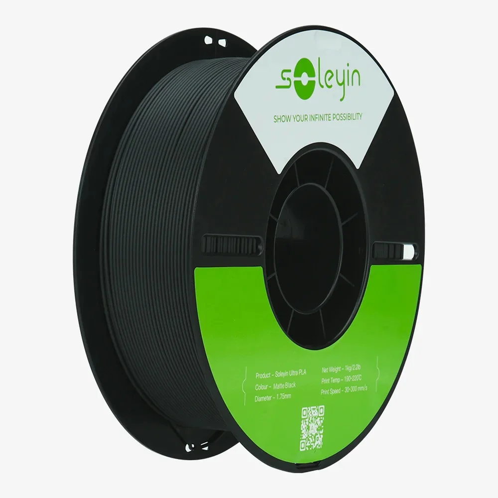 Φωτογραφία προϊόντος: Creality Soleyin Ultra PLA Matte Black 3D Printer Filament 1 kg Spool,1.75 mm