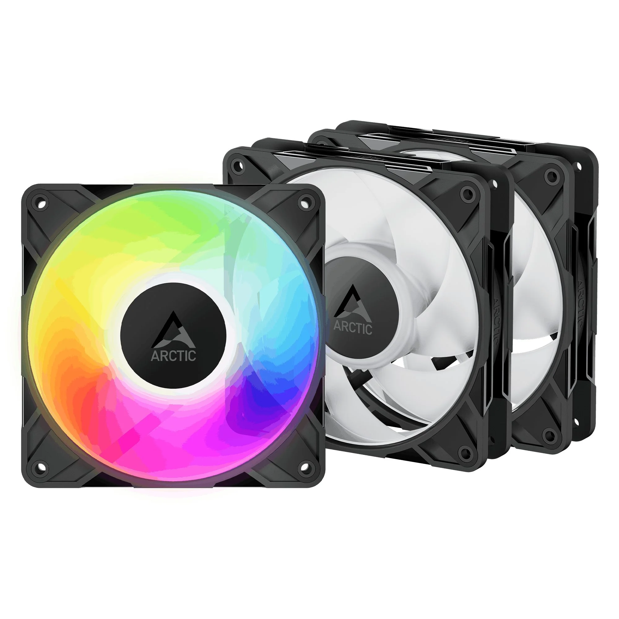 Φωτογραφία προϊόντος: ARCTIC P12 Pro A-RGB LN - 3 Pack - 120mm Case Fan- Low Noise fluid dynamic - 2000 RPM - PWM