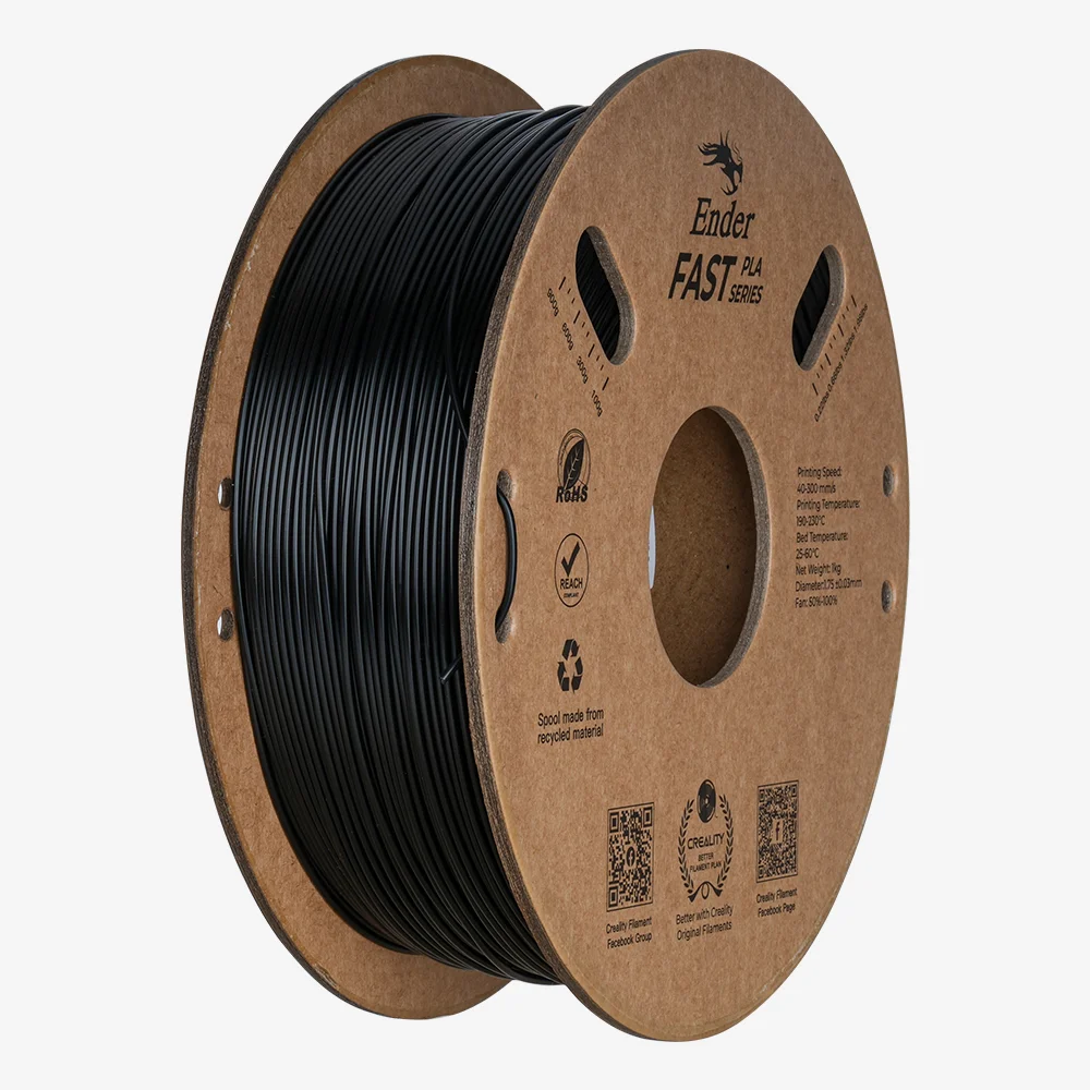 Φωτογραφία προϊόντος: Creality Ender Fast PLA Black - 300mm/s 3D Printer Filament 1 kg Spool,1.95