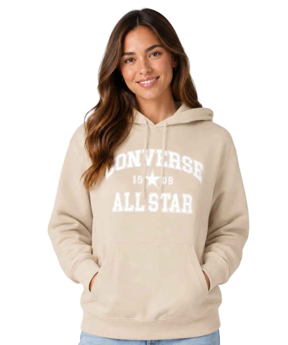 Φωτογραφία προϊόντος: Converse - Γυναικεία Μπλούζα Φούτερ Standard Fit CVW6H113-127 Εκρού