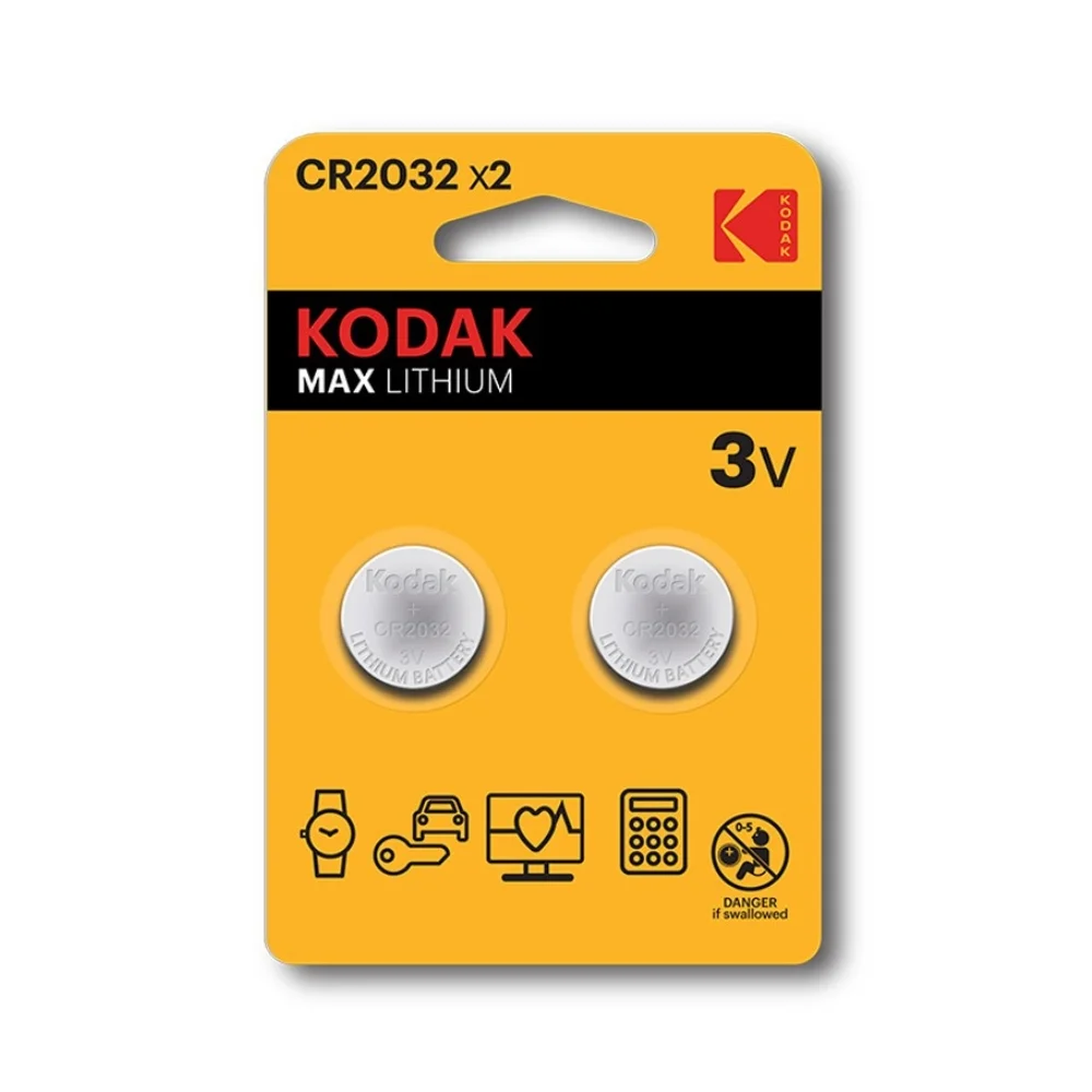 Φωτογραφία προϊόντος: Kodak Μπαταρίες Λιθίου CR2032 2τμχ