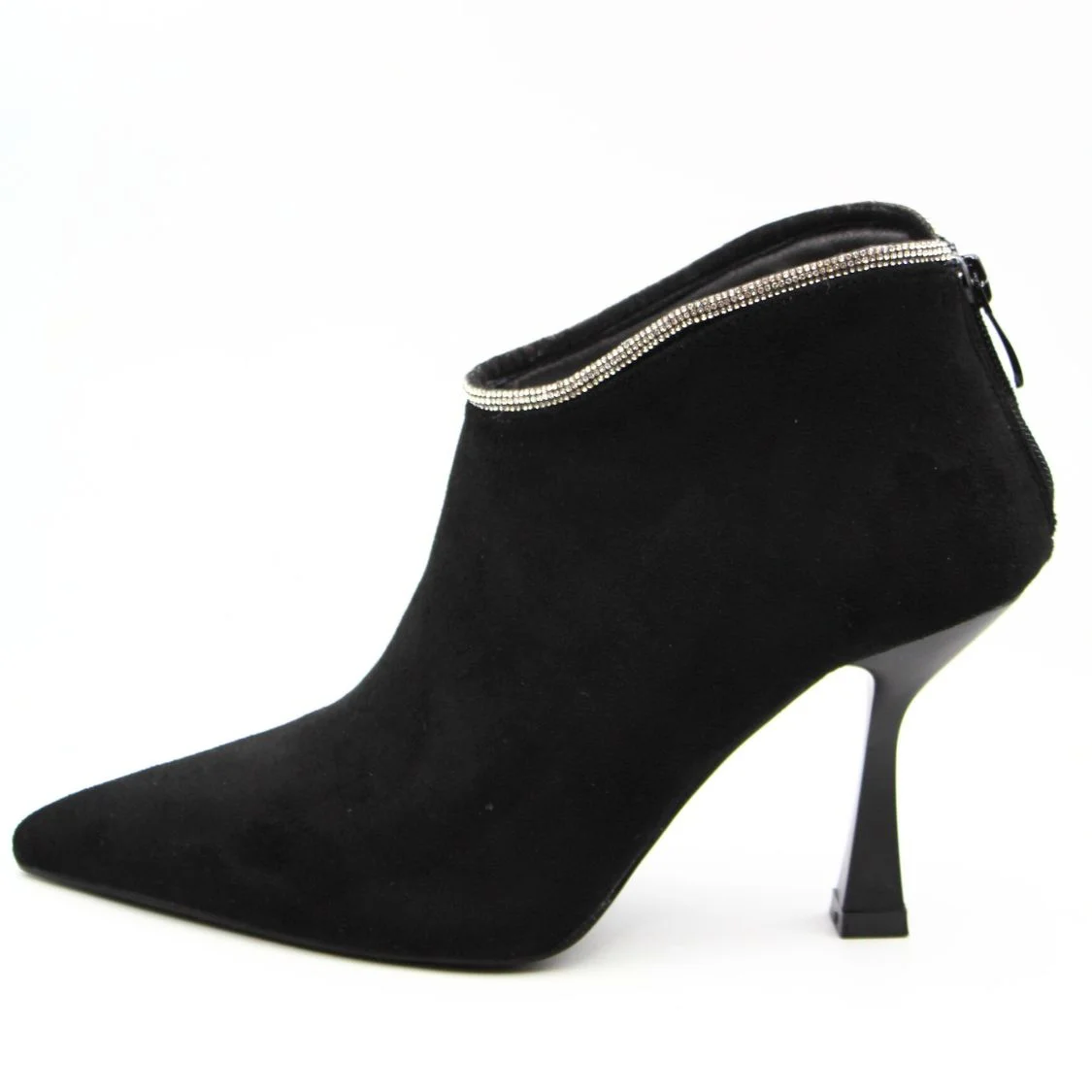 Φωτογραφία προϊόντος: PLATO Μποτάκι ankle boots με στρας και ιδιαίτερο τακόυνι