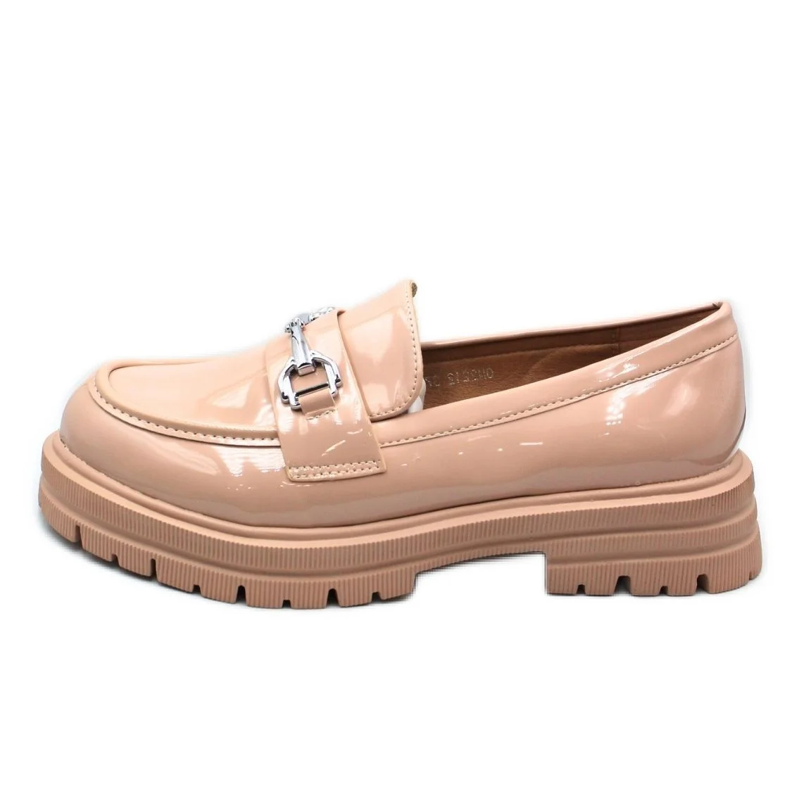 Φωτογραφία προϊόντος: PLATO Γυναικεία loafers λουστρίνι nude