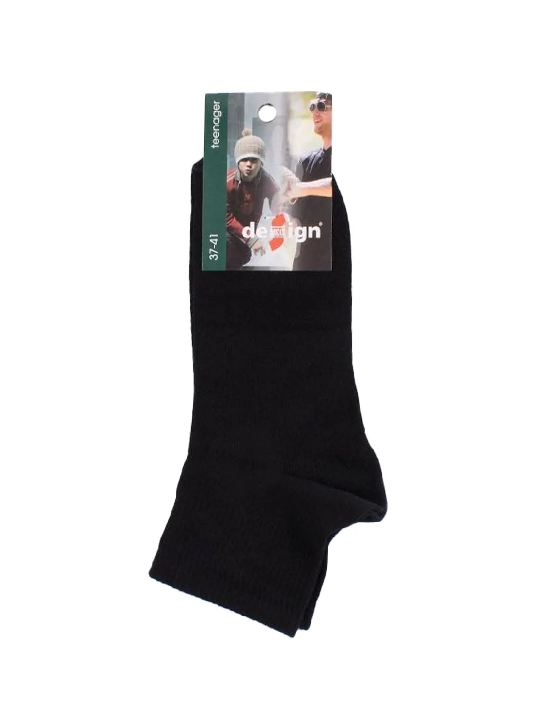 Φωτογραφία προϊόντος: Design Socks ΚΑΛΤΣΑ ΗΜΙΚΟΝΤΗ ΕΦΗΒΙΚΗ DESIGN DE1102 ΜΑΥΡΗ