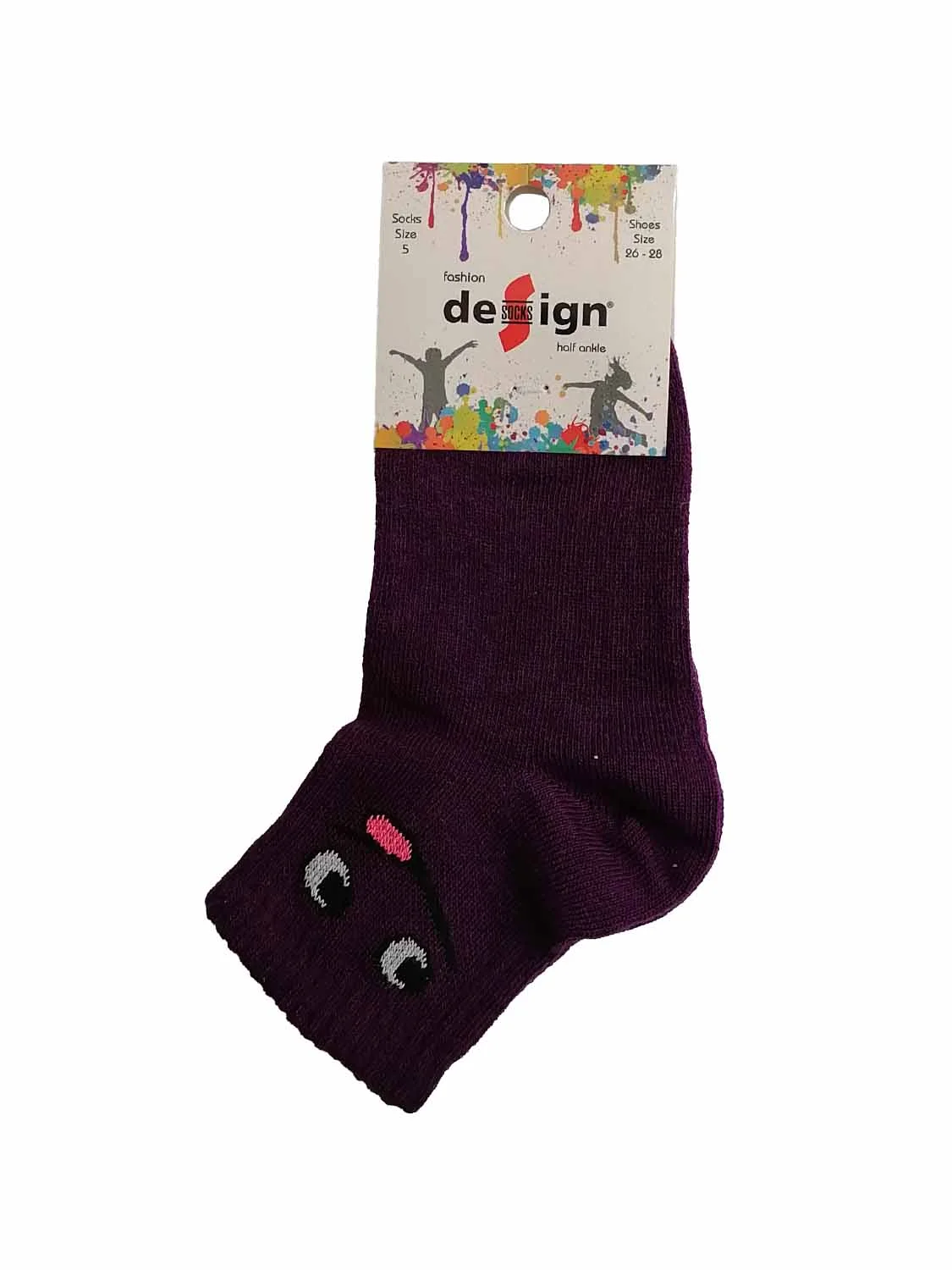Φωτογραφία προϊόντος: Design Socks ΠΑΙΔΙΚΗ ΚΑΛΤΣΑ ΗΜΙΚΟΝΤΗ ΓΙΑ ΚΟΡΙΤΣΙ DESIGN 5111-1 - ΜΩΒ