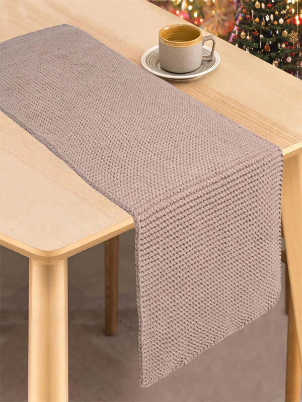 Φωτογραφία προϊόντος: Runner Τραπεζαρίας 100% Cotton Knitted Stone Liolios 45x150