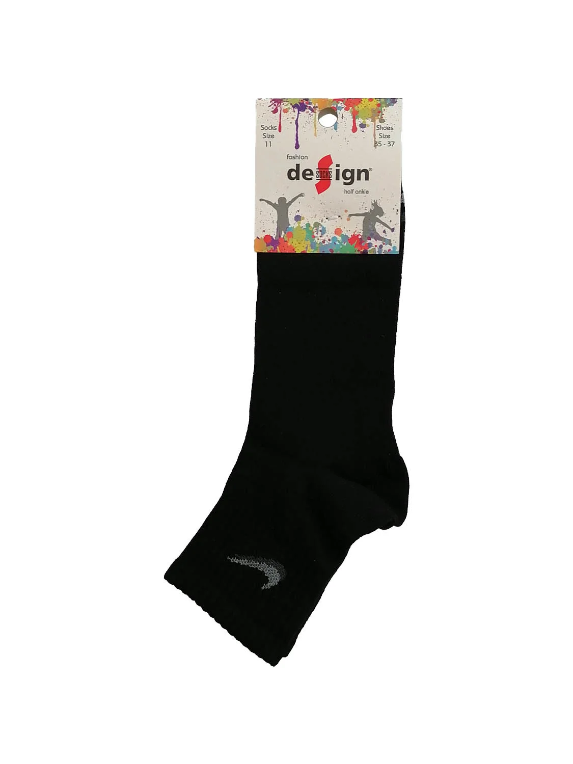 Φωτογραφία προϊόντος: Design Socks ΚΑΛΤΣΑ ΗΜΙΚΟΝΤΗ ΠΑΙΔΙΚΗ ΑΓΟΡΙΩΝ ΚΑΙ ΚΟΡΙΤΣΙΩΝ DE5111-3 - ΜΑΥΡΗ