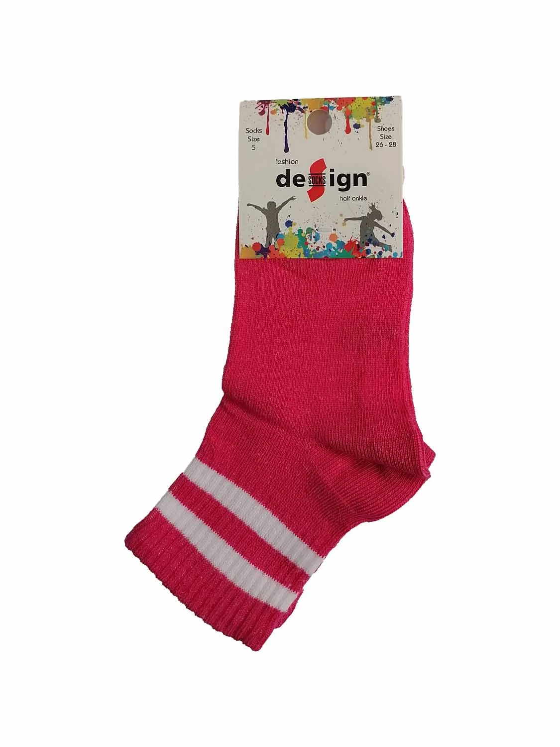 Φωτογραφία προϊόντος: Design Socks ΠΑΙΔΙΚΗ ΚΑΛΤΣΑ ΗΜΙΚΟΝΤΗ ΓΙΑ ΚΟΡΙΤΣΙ DESIGN 5111-4 - ΦΟΥΞΙΑ