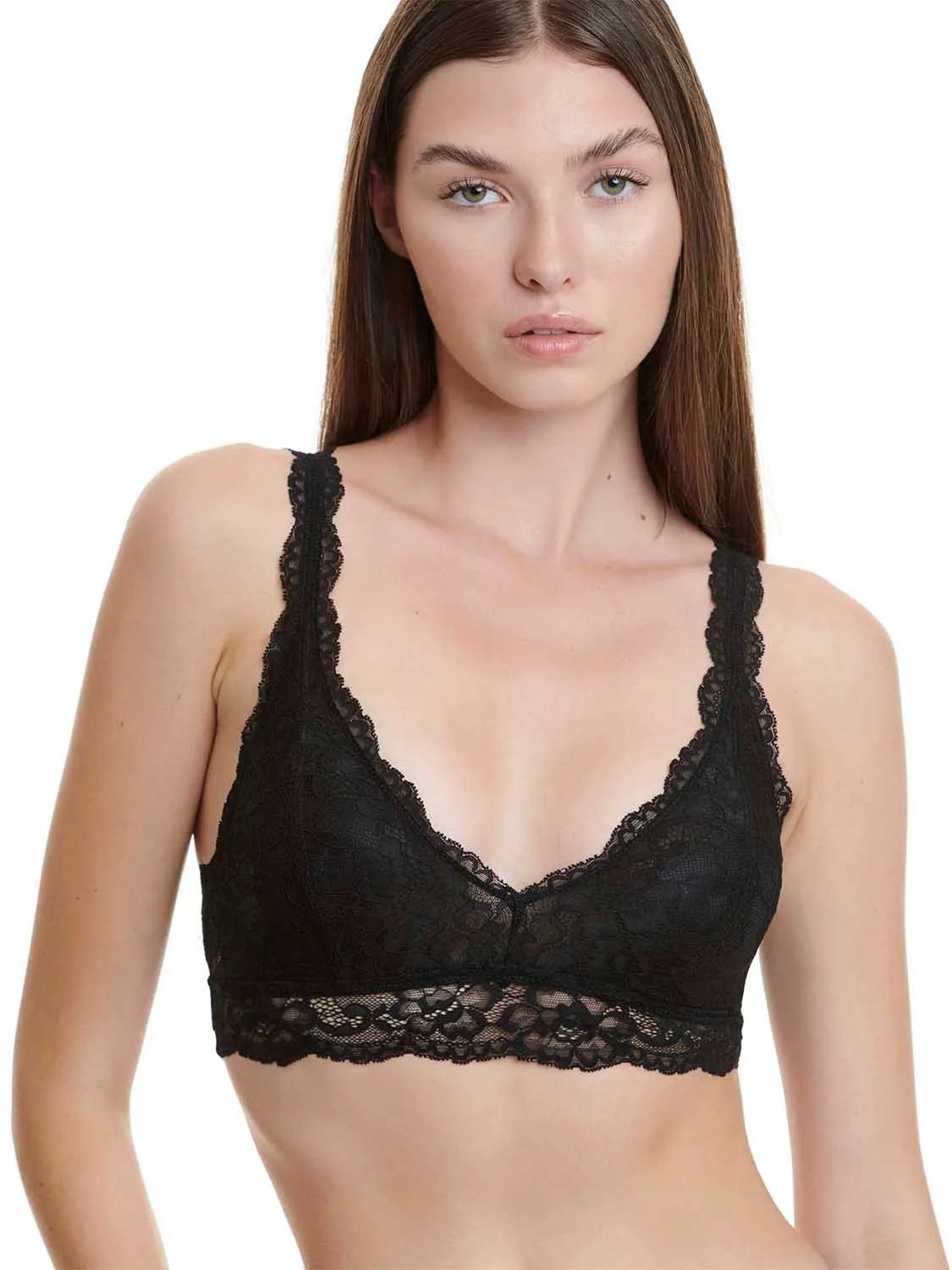 Φωτογραφία προϊόντος: ΓΥΝΑΙΚΕΙΟ BRALETTE ΑΠΟ ΔΑΝΤΕΛΑ ΜΕ ΑΦΑΙΡΟΥΜΕΝΑ CUPS WALK W2240-02 - ΜΑΥΡΟ