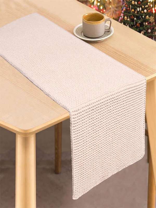 Φωτογραφία προϊόντος: Runner Τραπεζαρίας 100% Cotton Knitted Natural Liolios 45x150