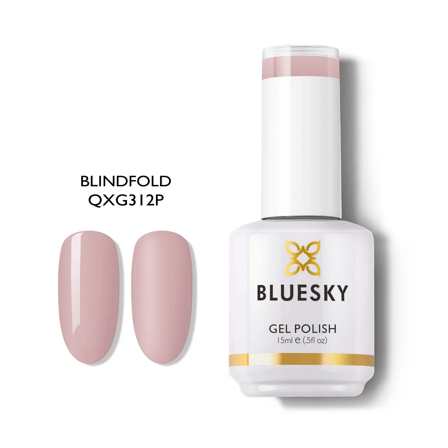 Φωτογραφία προϊόντος: Bluesky Hμιμόνιμο Bερνίκι QXG312 BLINDFOLD (NUDE) 15ml