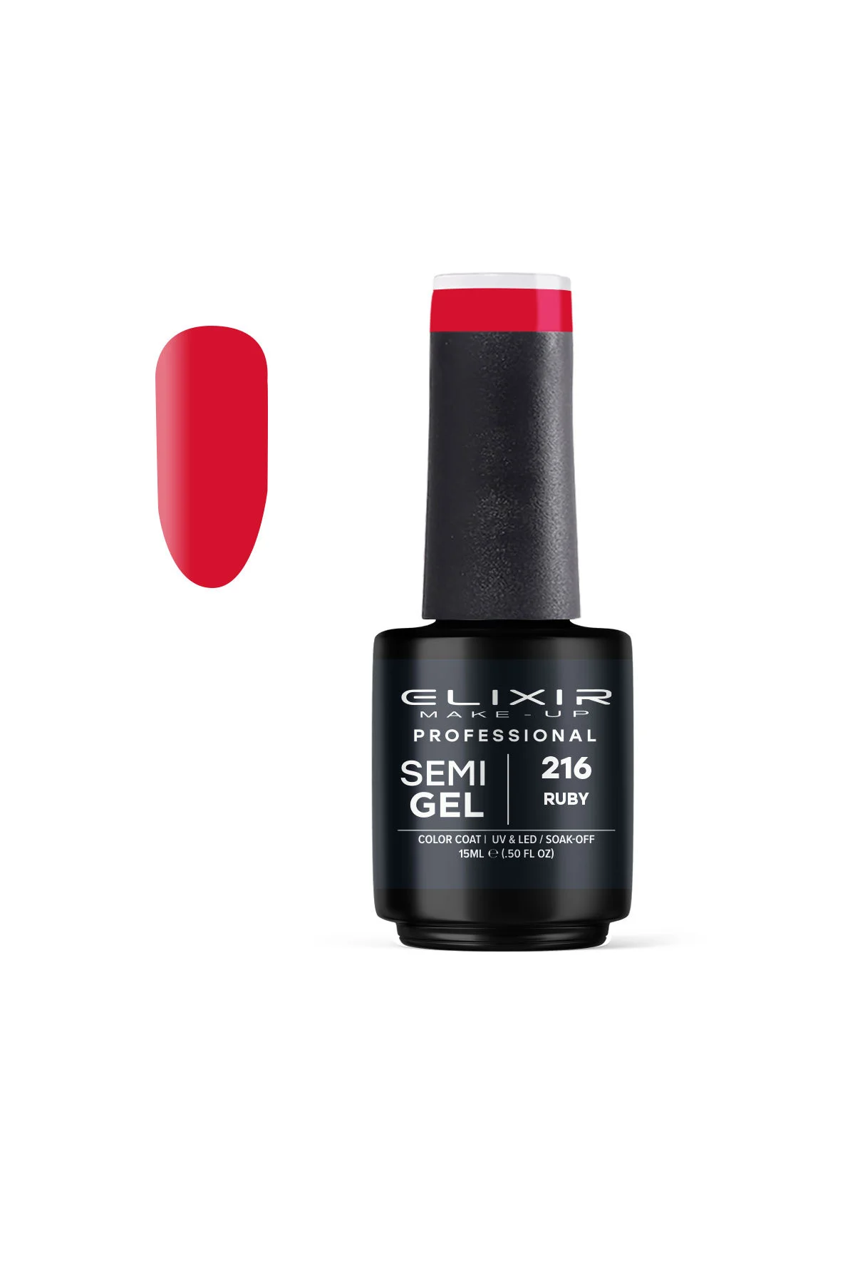 Φωτογραφία προϊόντος: Ημιμόνιμο Bερνίκι Elixir Semi Gel 216 Ruby 15ml