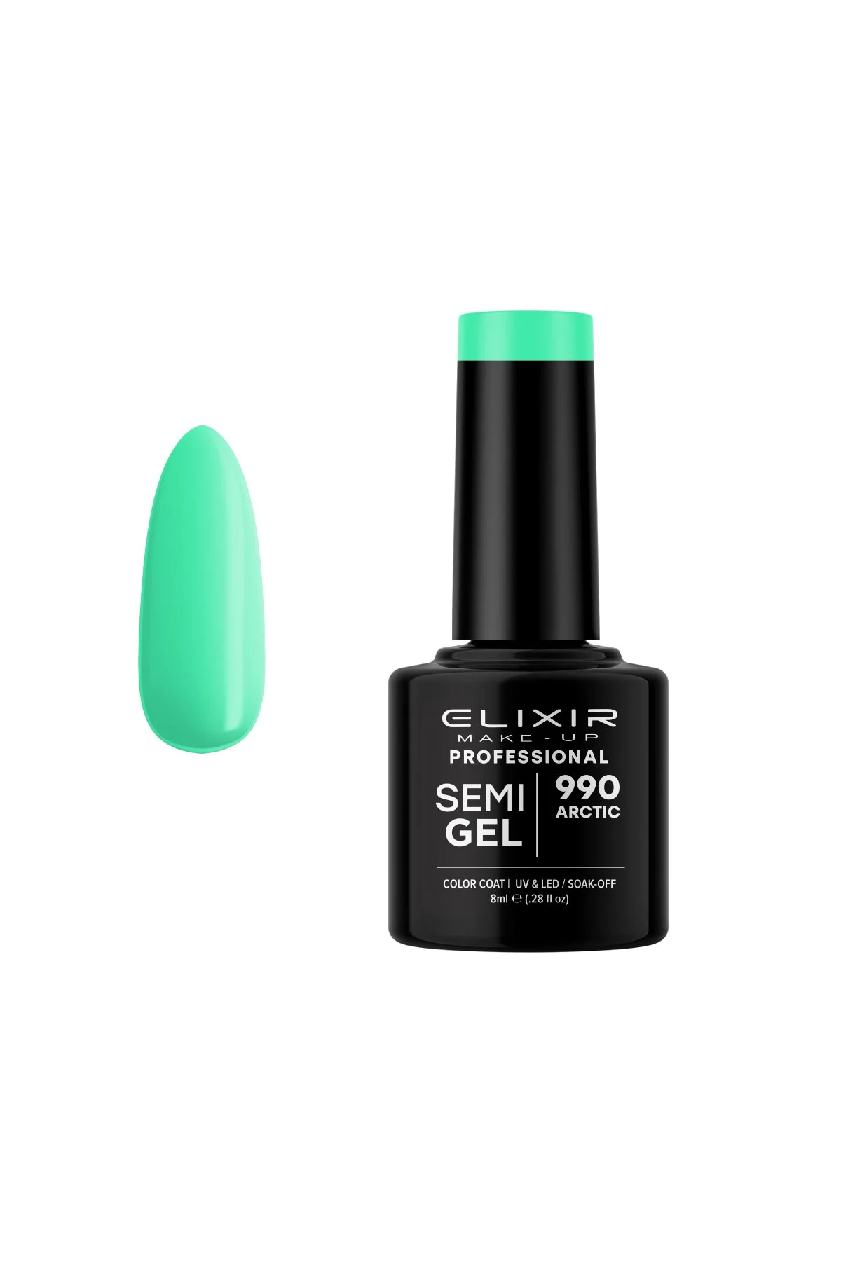 Φωτογραφία προϊόντος: Ημιμόνιμο Βερνίκι Elixir Semi Gel 990 Arctic 8ml