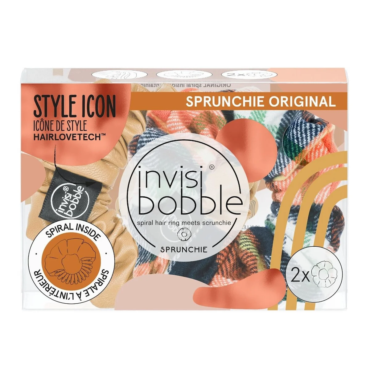 Φωτογραφία προϊόντος: Invisibobble Sprunchie Original Scrunchies Duo Fall in Love It's Sweater Time Λαστιχάκια Μαλλιών 2τμχ