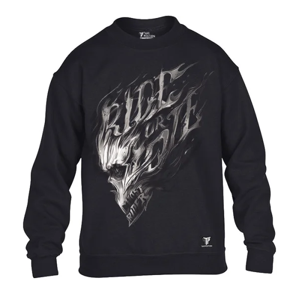 Φωτογραφία προϊόντος: Παιδικό Φούτερ Ride or Die Hell Rider BIG PRINT Μαύρο – Takeposition