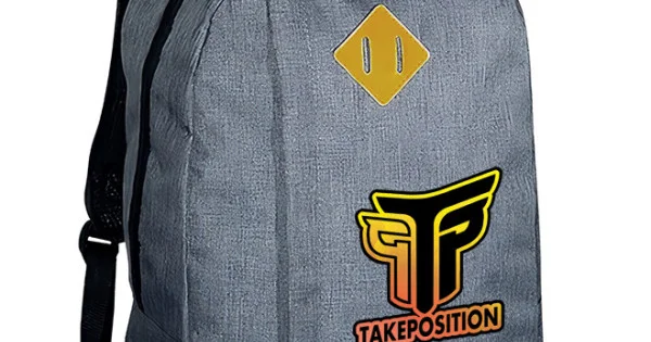 Φωτογραφία προϊόντος: Σακίδιο πλάτης Takeposition Riv Logo, 1 κεντρική θέση, 45Y x 30Π x 16Β, Γκρι, 975-0033-06