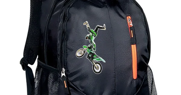 Φωτογραφία προϊόντος: Σακίδιο πλάτης Takeposition Wild Motocross Fly, 2 κεντρική θέση Rpet 600D 45Y x 29Π x 17Β, Μαύρο, 970-9084
