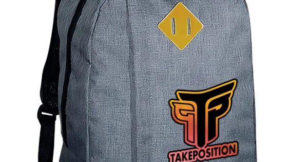 Φωτογραφία προϊόντος: Σακίδιο πλάτης Takeposition Riv Logo, 1 κεντρική θέση, 45Y x 30Π x 16Β, Γκρι, 975-0033-04