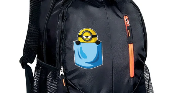 Φωτογραφία προϊόντος: Σακίδιο πλάτης Takeposition Wild Pocket Minnion, 2 κεντρική θέση Rpet 600D 45Y x 29Π x 17Β, Μαύρο, 970-1276