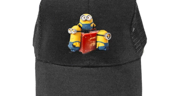 Φωτογραφία προϊόντος: Παιδικό καπέλο unisex onesize βαμβακερό Jockey με δίχτυ Takeposition Minnion waiting, Μαύρο , 119-1026-1