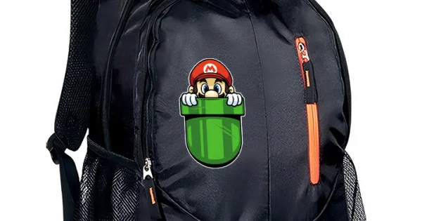 Φωτογραφία προϊόντος: Σακίδιο πλάτης Takeposition Wild Pocket Pipe Mario, 2 κεντρική θέση Rpet 600D 45Y x 29Π x 17Β, Μαύρο, 970-1290