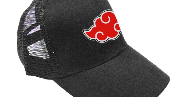 Φωτογραφία προϊόντος: Παιδικό καπέλο unisex onesize βαμβακερό Jockey με δίχτυ Takeposition Anime Akatsuki logo, Μαύρο , 119-1004-1