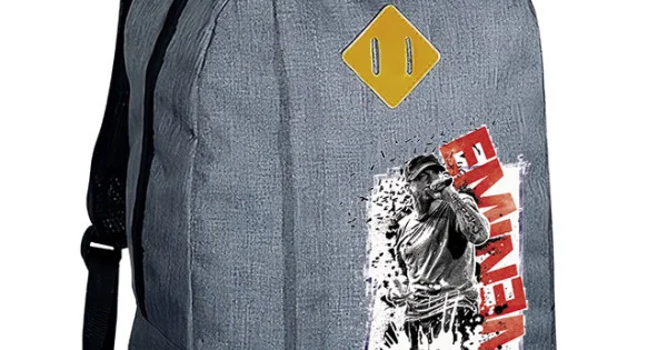 Φωτογραφία προϊόντος: Σακίδιο πλάτης Takeposition Riv, Eminem Grunge, 1 κεντρική θέση, 45Y x 30Π x 16Β, Γκρι, 975-7522