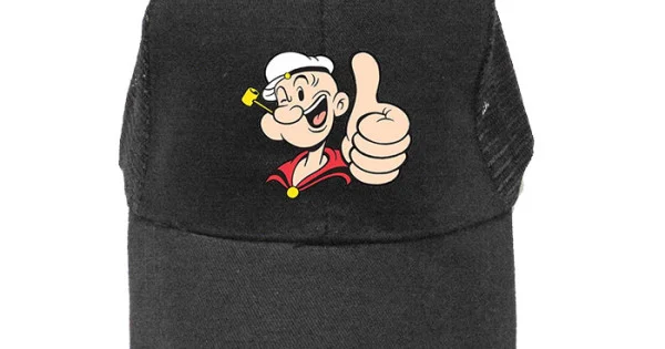 Φωτογραφία προϊόντος: Παιδικό καπέλο unisex onesize βαμβακερό Jockey με δίχτυ Takeposition Popeye, Μαύρο , 119-1036-1