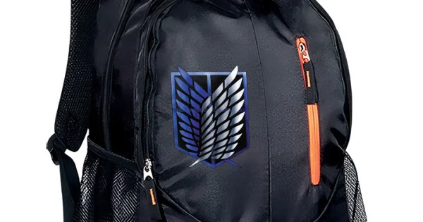 Φωτογραφία προϊόντος: Σακίδιο πλάτης Takeposition Wild Anime Attack on Titans logo, 2 κεντρική θέση Rpet 600D 45Y x 29Π x 17Β, Μαύρο, 970-1113