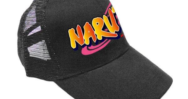 Φωτογραφία προϊόντος: Παιδικό καπέλο unisex onesize βαμβακερό Jockey με δίχτυ Takeposition Anime Naruto logo, Μαύρο , 119-1002-1