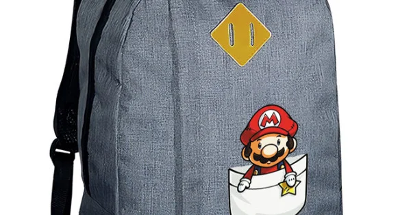 Φωτογραφία προϊόντος: Σακίδιο πλάτης Takeposition Riv, Pocket Mario, 1 κεντρική θέση, 45Y x 30Π x 16Β, Γκρι, 975-1278