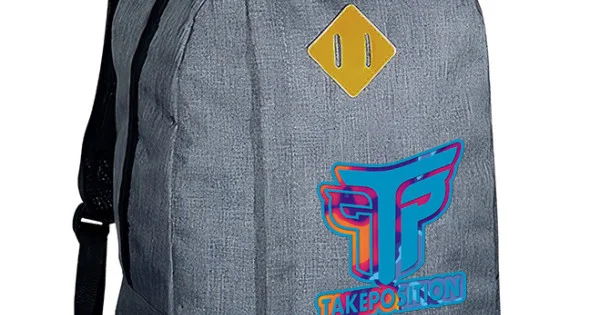 Φωτογραφία προϊόντος: Σακίδιο πλάτης Takeposition Riv Logo, 1 κεντρική θέση, 45Y x 30Π x 16Β, Γκρι, 975-0033-18