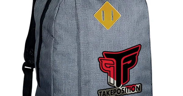 Φωτογραφία προϊόντος: Σακίδιο πλάτης Takeposition Riv Logo, 1 κεντρική θέση, 45Y x 30Π x 16Β, Γκρι, 975-0033-12