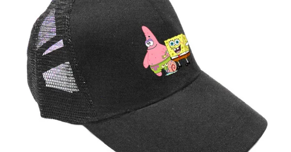 Φωτογραφία προϊόντος: Παιδικό καπέλο unisex onesize βαμβακερό Jockey με δίχτυ Takeposition Patric and Bob, Μαύρο , 119-1017-1
